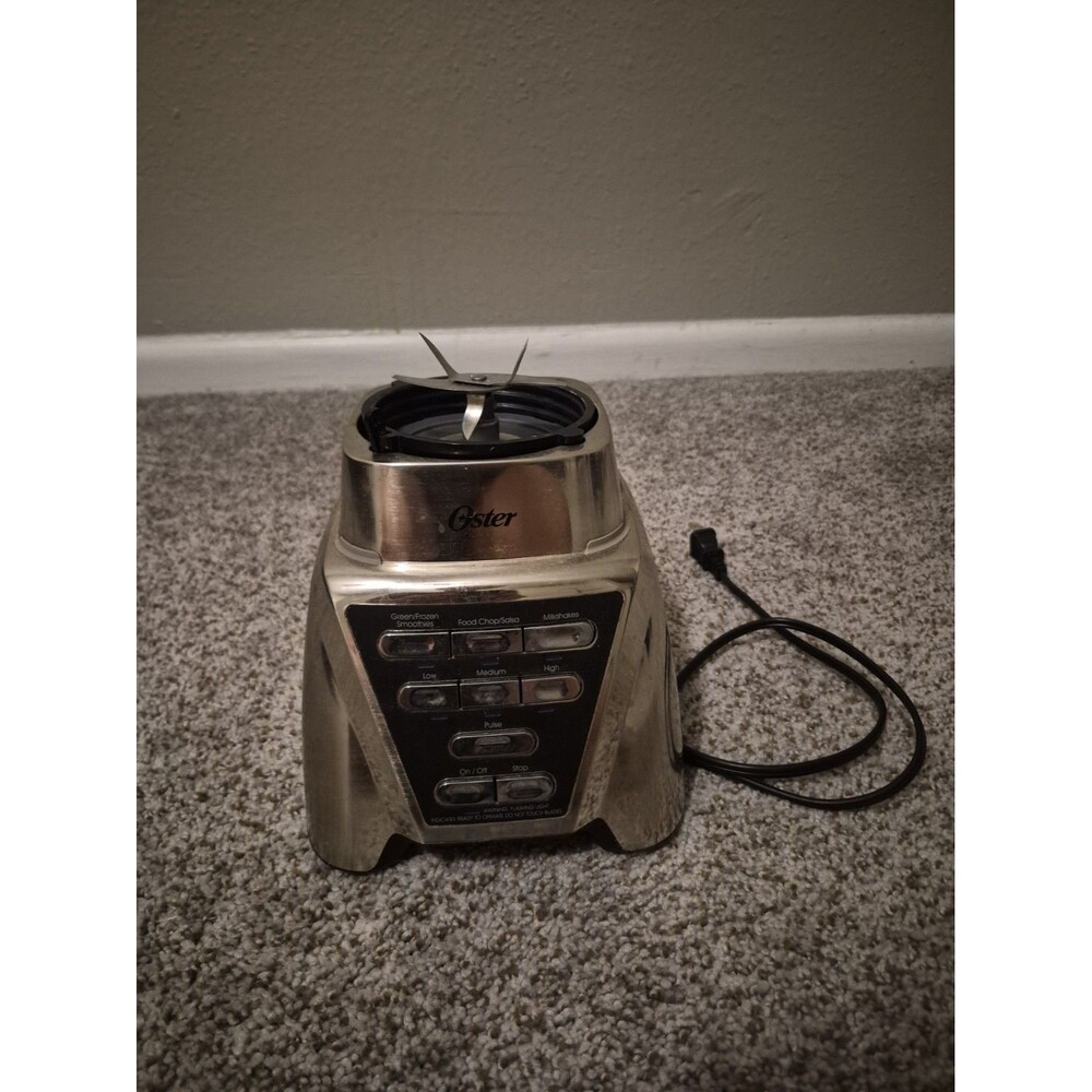 Oster Pro 1200 Blender 7 Speeds Smart Settings Brushed Nickel Base Only Tested